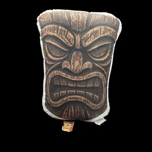 Tiki Yard Tiki Mask Decoritve Pillow 16" T x 11" W, 3-5" Thick. So fun🗿🏝!!